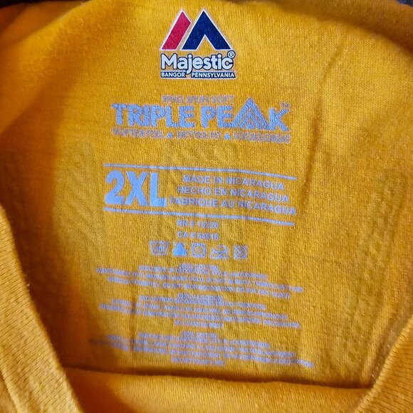 Majestic Pirates Polanco #25 T-Shirt Men 2XL 100% Cotton Yellow Fan Shirt - Picture 3 of 6